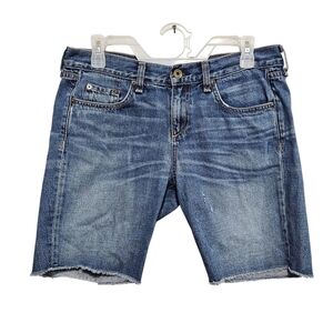 Rag & Bone Cut-Off Jean Shorts  Women's‎ Size 26  Distressed Denim Bermuda